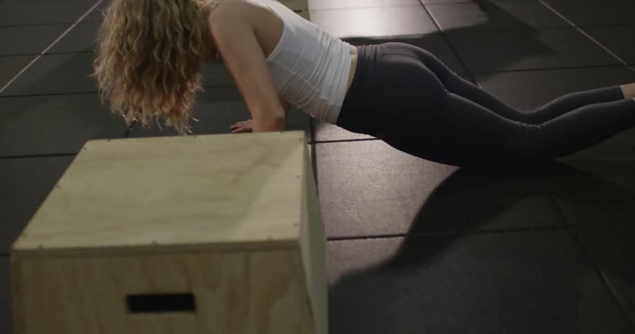 People are working out in a gym