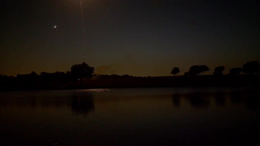 Fireworks illuminate the night sky