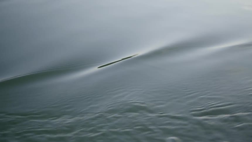 Water running across a surface