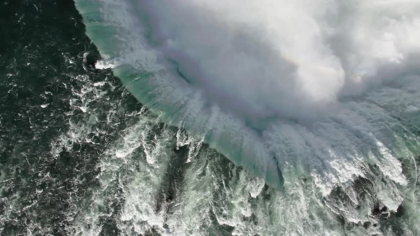 A bird eye view of a great waterfall