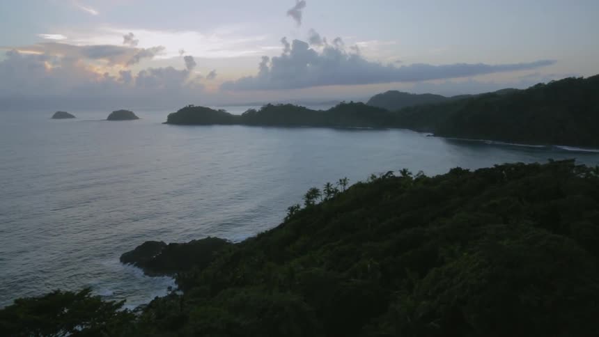 An aerial view of a beach coastal