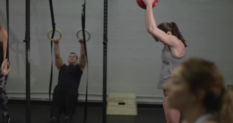People working out at a gym