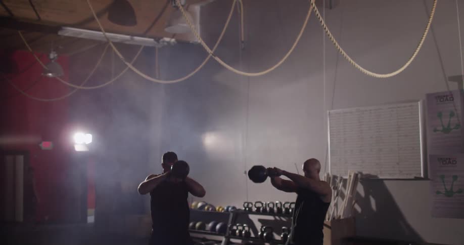 People working out in a gym