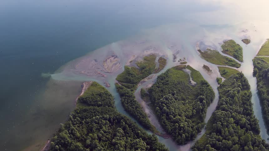 An aerial view of a beautiful island