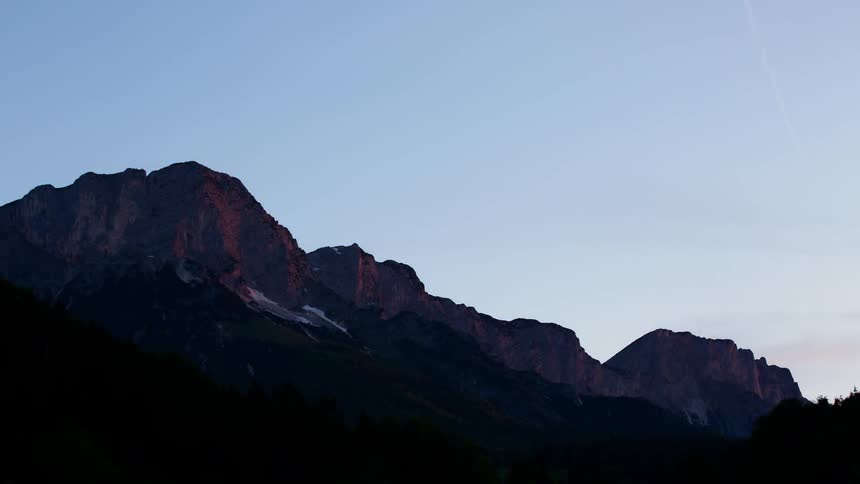 A scenery of a mountain peak