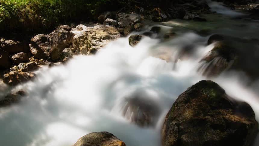 A time lapse view of a river
