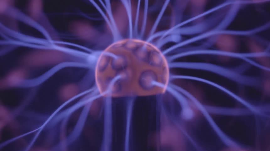 An abstract footage of an electricity