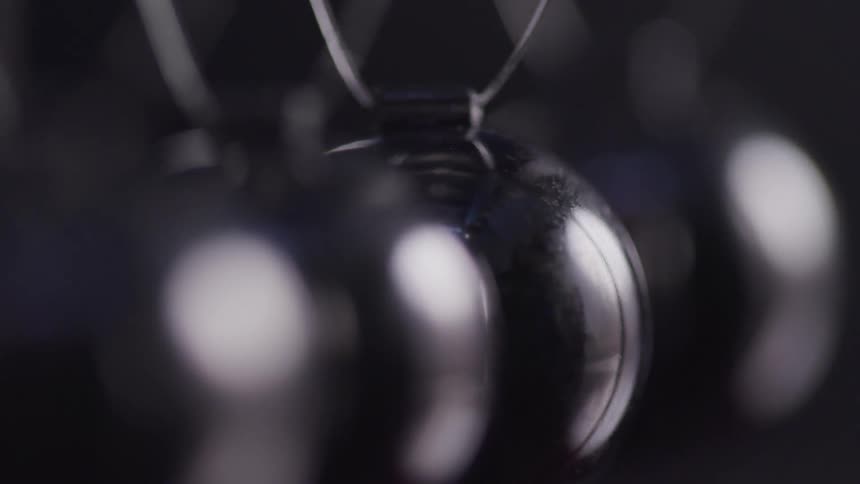 Metal balls hanging from a pendulum