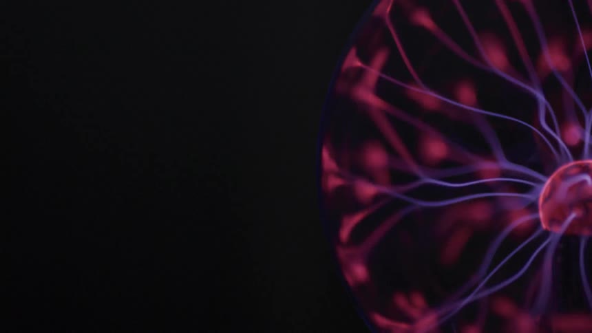 Close up of a plasma lamp