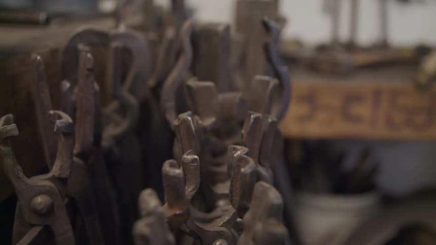 A close up view of a wooden thing