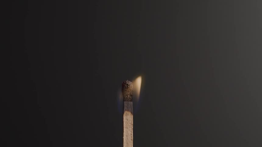 A close up view of a flame