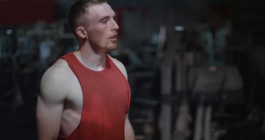 People are working out in a gym