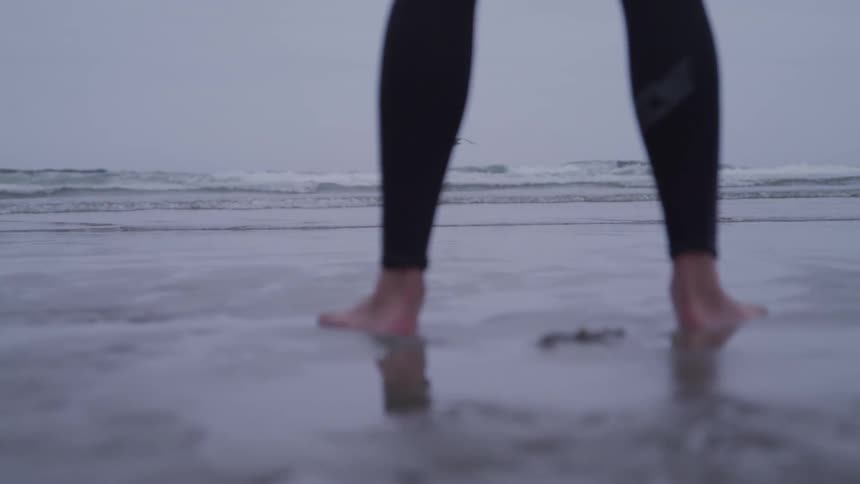 Person standing on a beach