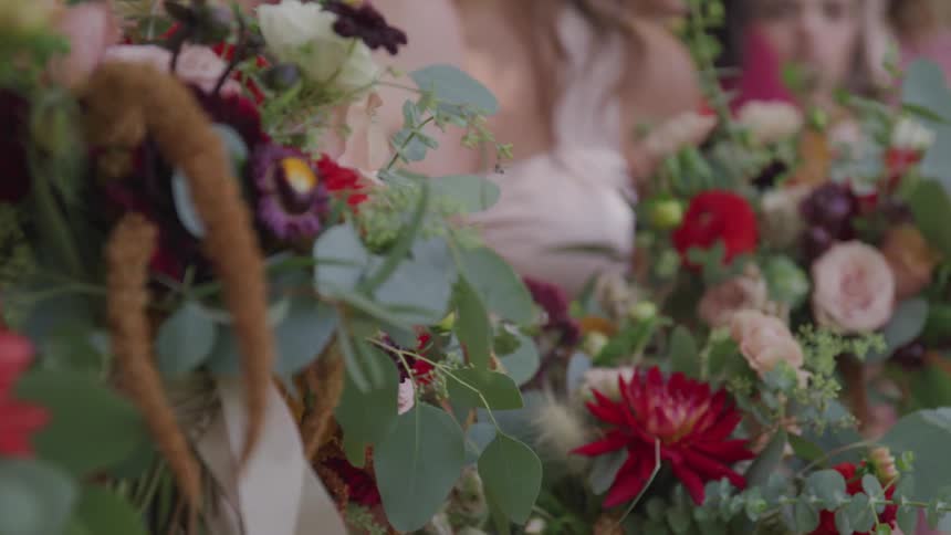 A close up view of a flower bouquet