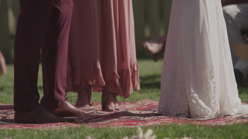 A view of a dress at a wedding party