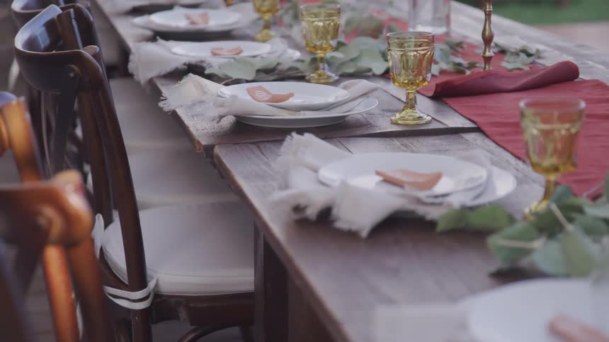 A view of a dinner table
