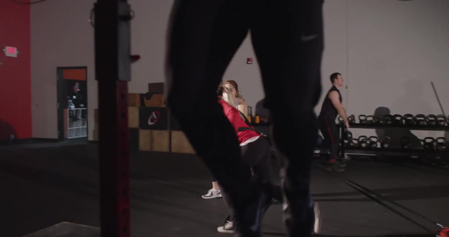People working out in a gym