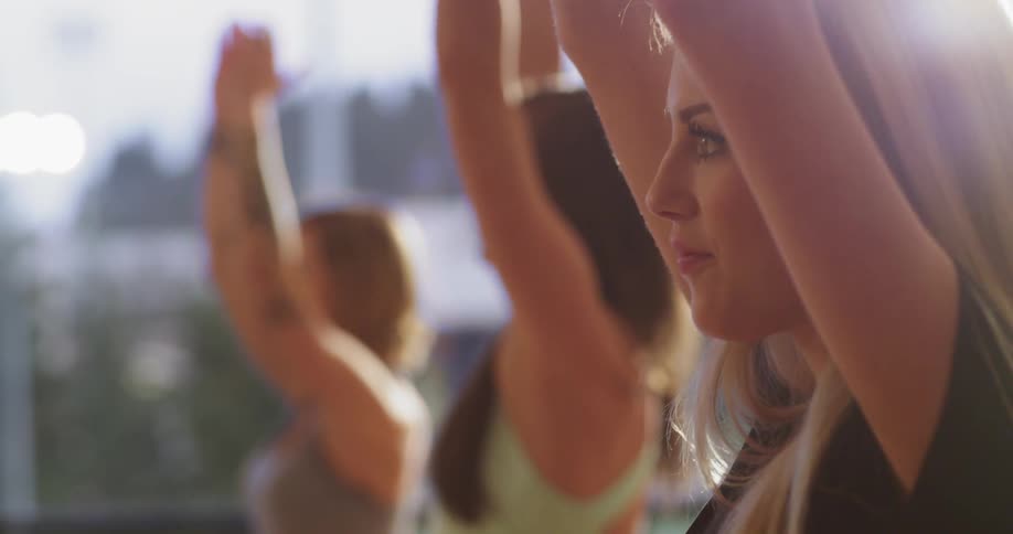 People doing yoga