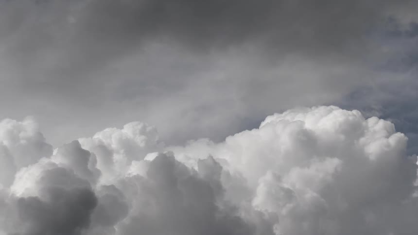 Lightning sparks in swirling clouds