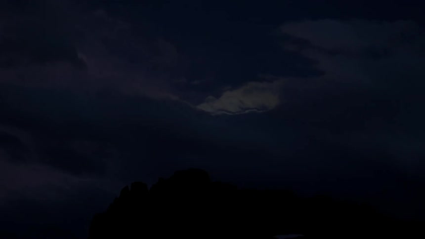 A time lapse of full moon at the mountain