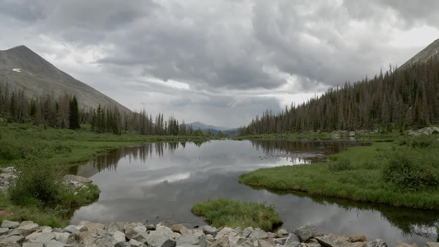 A scenery of a lake