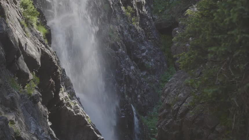 A scenery of a waterfall