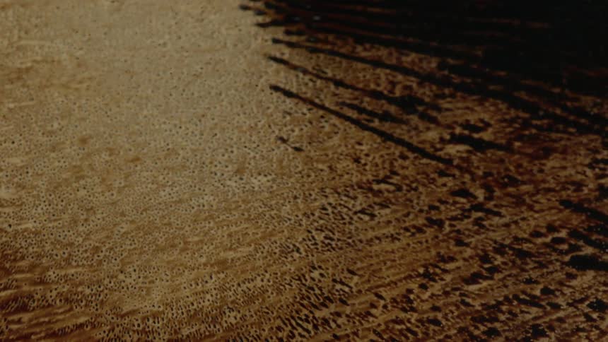 Liquid moves across a surface