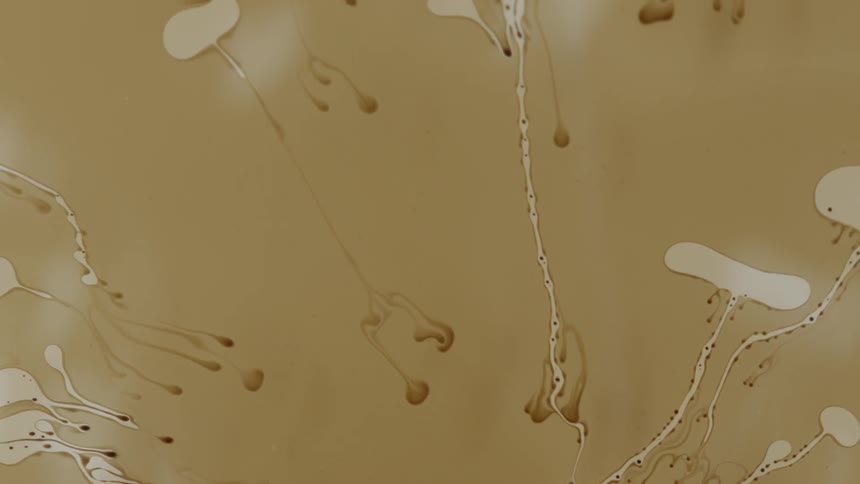 A close up of liquids mixing