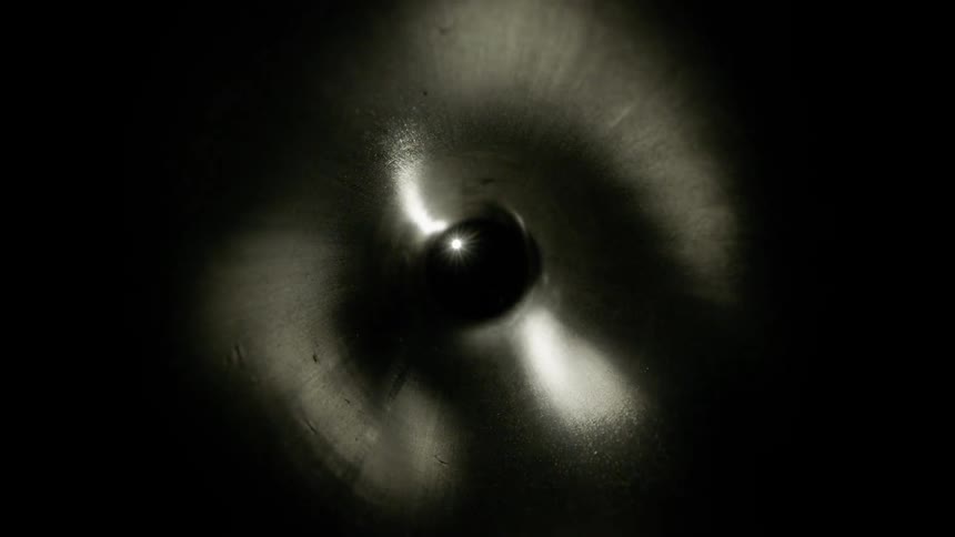 A light shining through a tube