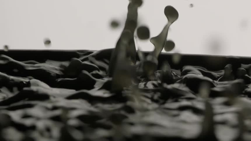 A shaky black liquid on a bowl