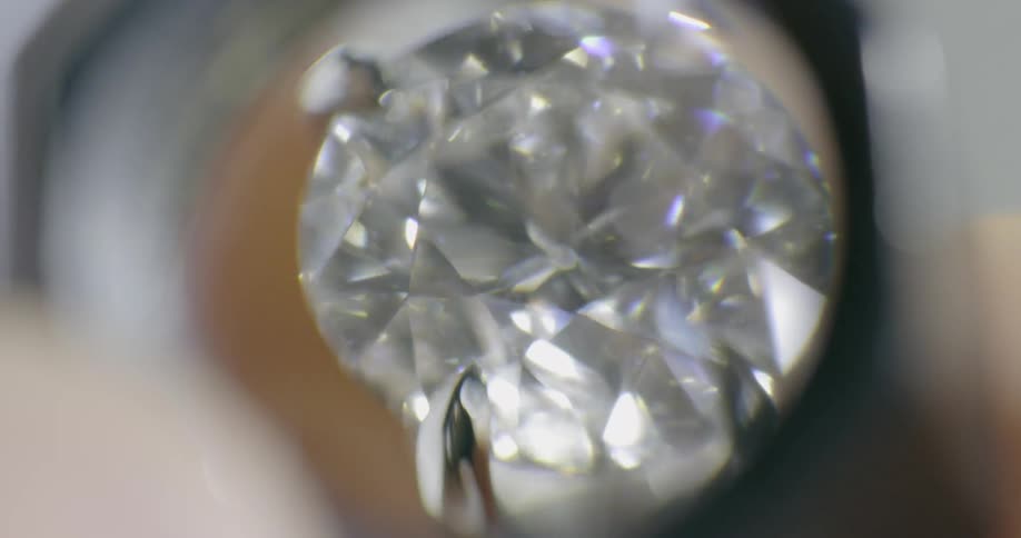 Close up view of a diamond