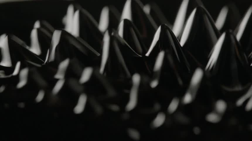 Abstract shot of material squishing together