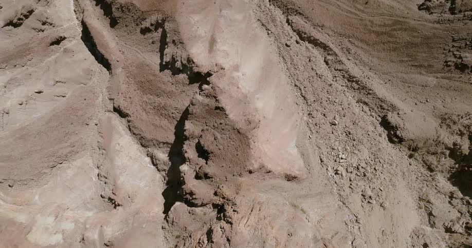 Sand dunes form in the desert