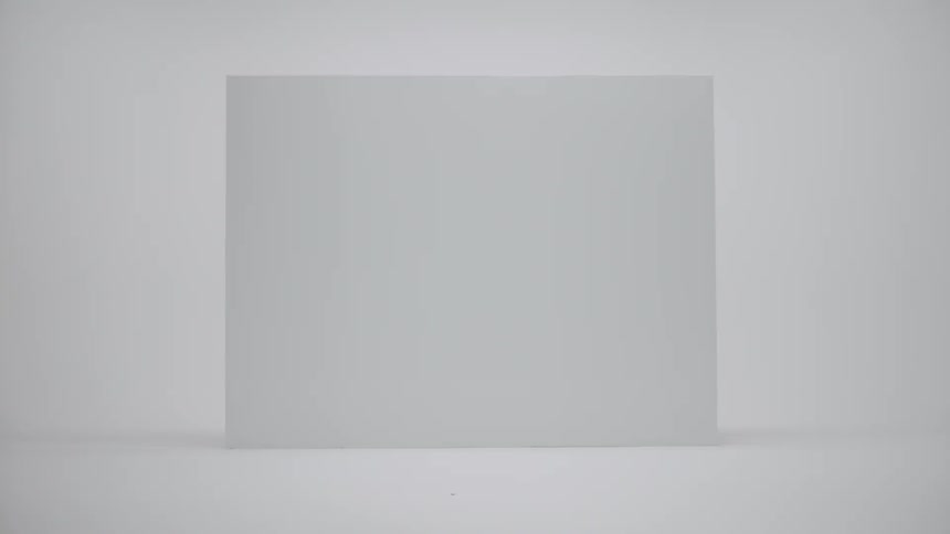 A white square wall surrounded by white