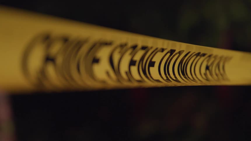 Close up of crime scene tape