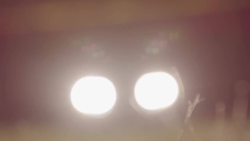 A police car with their lights flashing