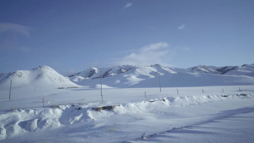 A very snowy landscape