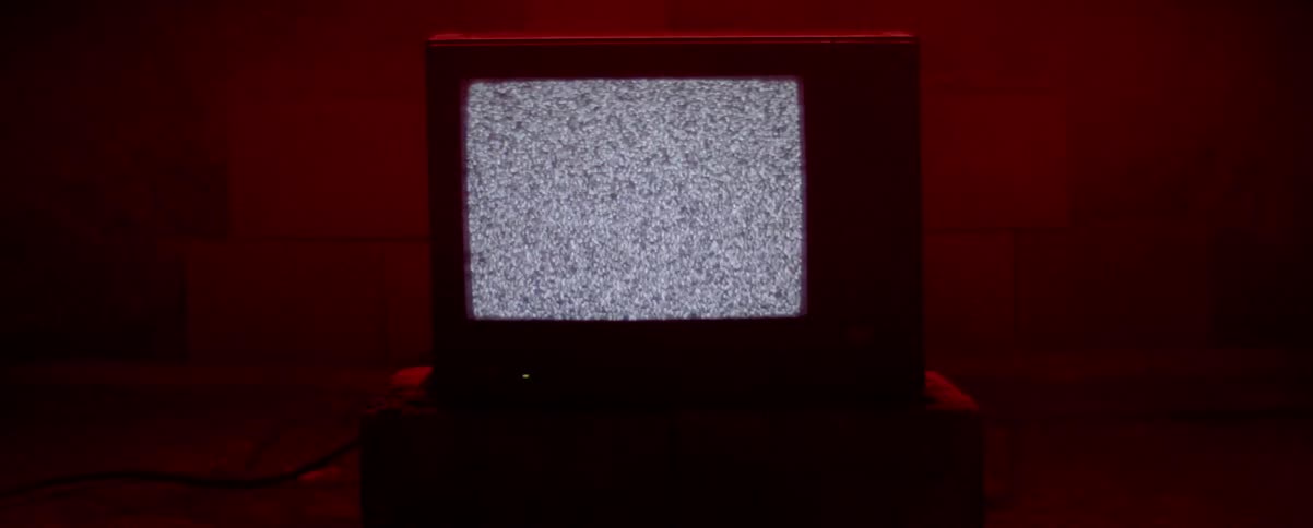 Static plays on a tube television