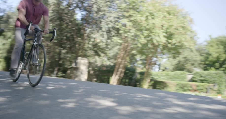 A man riding a sportbike on the road