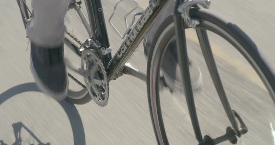 A person is riding their bike on the street