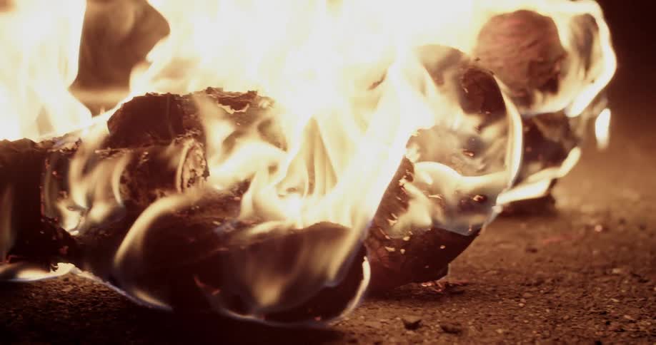 The remnants of plastic burning