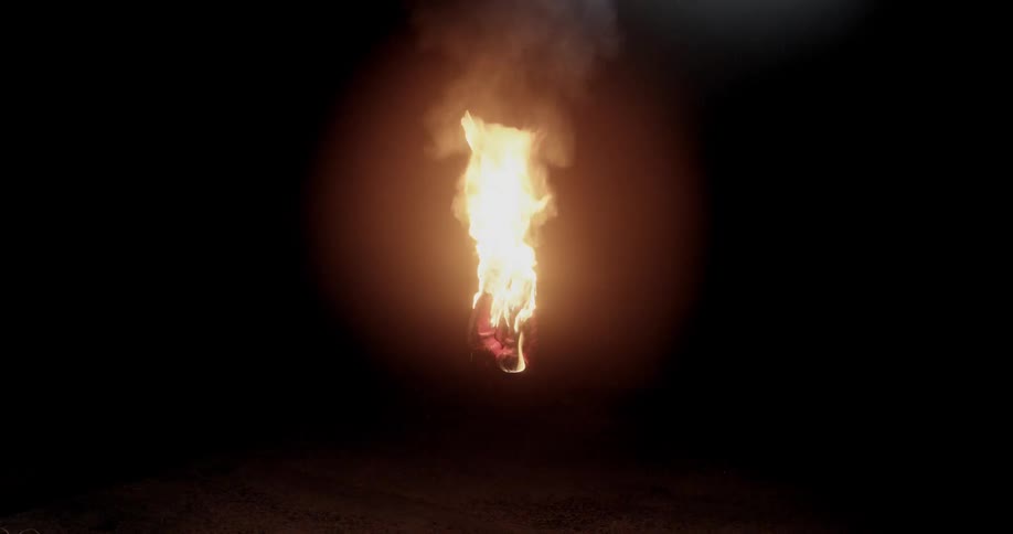 A torch is on fire