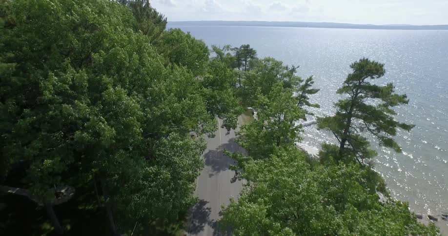 People are riding bikes near a beach coast line