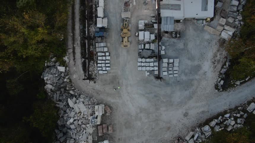 Birds eye view of a construction site