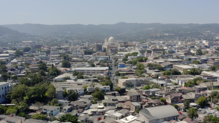 Dense neighborhoods surround a city center
