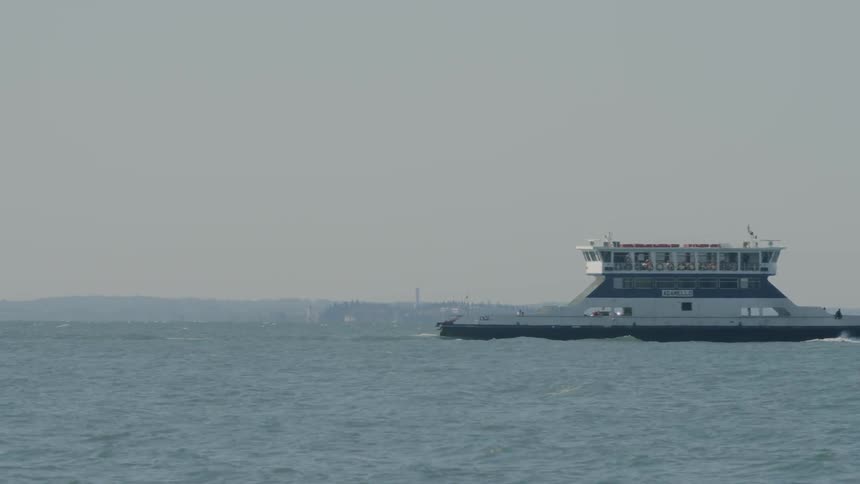 A boat travels through water