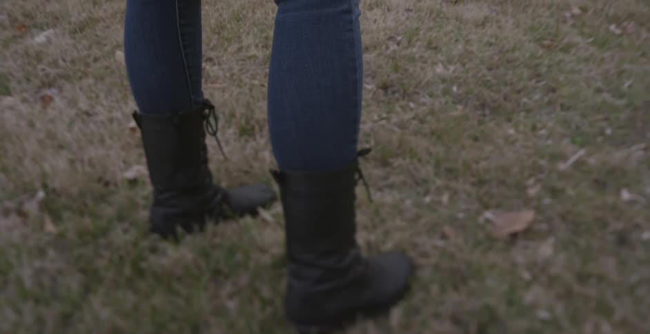A person wearing boots