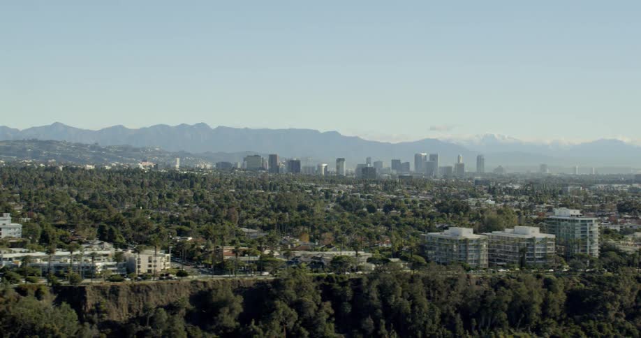Aerial views of Santa Monica