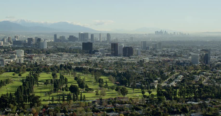 Aerial view of a Los Angeles Golf Course Country Club