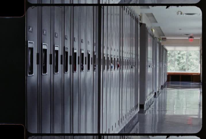 Lockers are lined in a row at a school